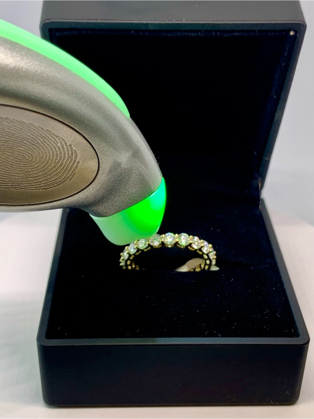 Yellow Gold Moissanite Eternity Band Infinity Anniversary Ring Wedding Band GRA - Picture 3 of 9